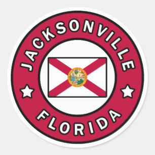Jacksonville Florida Classic Round Sticker