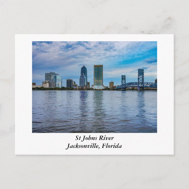 Jacksonville Florida Evening Postcard (Front)