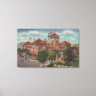 Jacksonville, Florida - Exterior View of Hotel Canvas Print