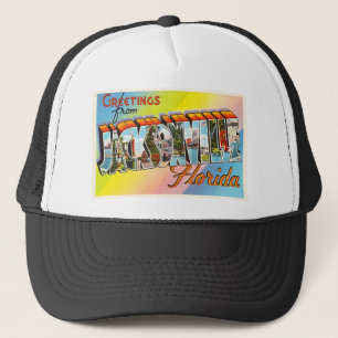 Jacksonville Florida FL Vintage Travel Souvenir Trucker Hat