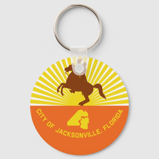 Jacksonville (Florida) flag Keychain (Front)