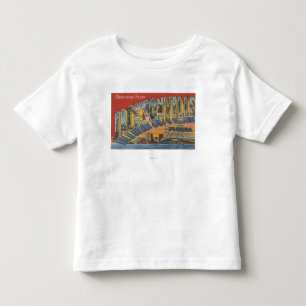 Jacksonville, Florida - Large Letter Scenes Toddler T-Shirt