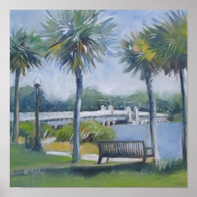 Jacksonville Florida Ortega Bridge Poster (Front)