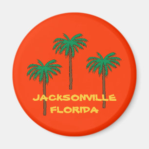 JACKSONVILLE, FLORIDA palm tree fridge magnet