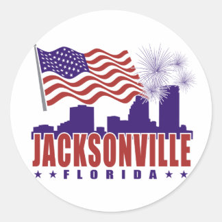 Jacksonville Florida Patriotic Sticker