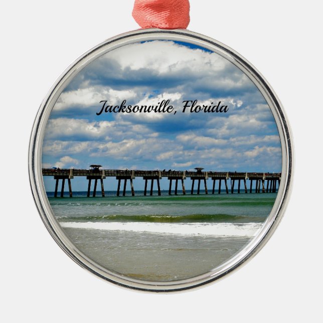 Jacksonville, Florida Pier Metal Tree Decoration (Front)
