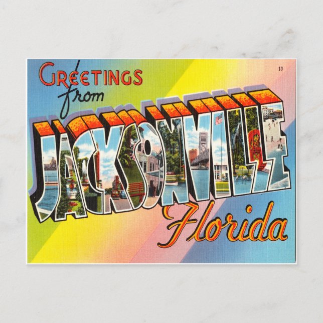 Jacksonville Florida Postcard (Front)