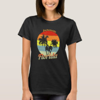 Jacksonville Florida Retro Tropical Palm Trees Vac