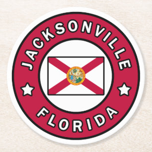 Jacksonville Florida Round Paper Coaster