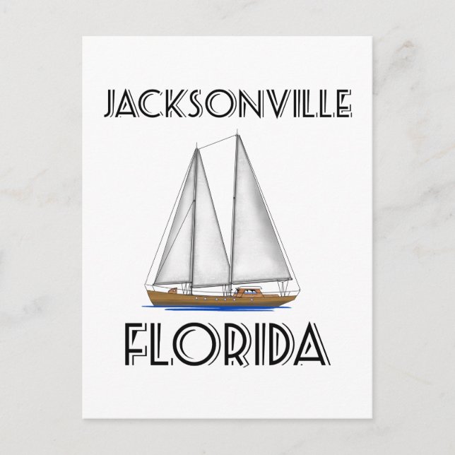 Jacksonville Florida Sailing Postcard (Front)