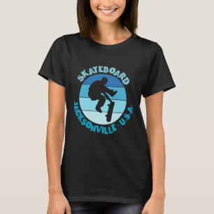Jacksonville Florida Skateboarder Urn Skateboardin T-Shirt