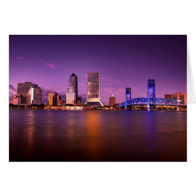 Jacksonville Florida Skyline at Night (Front Horizontal)
