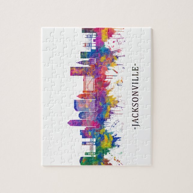 Jacksonville Florida Skyline Jigsaw Puzzle (Vertical)