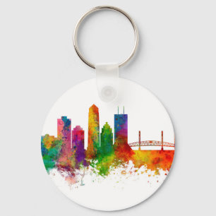Jacksonville Florida Skyline Key Ring