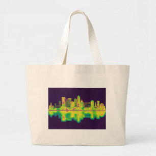 Jacksonville Florida Skyline Large Tote Bag