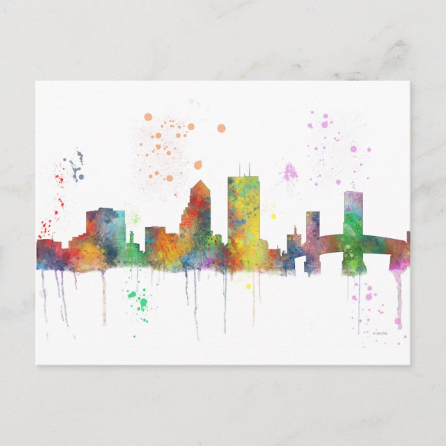JACKSONVILLE, FLORIDA SKYLINE POSTCARD (Front)