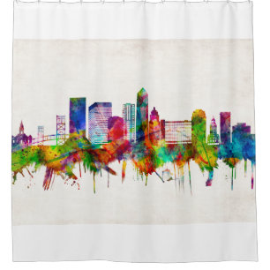 Jacksonville Florida Skyline Shower Curtain