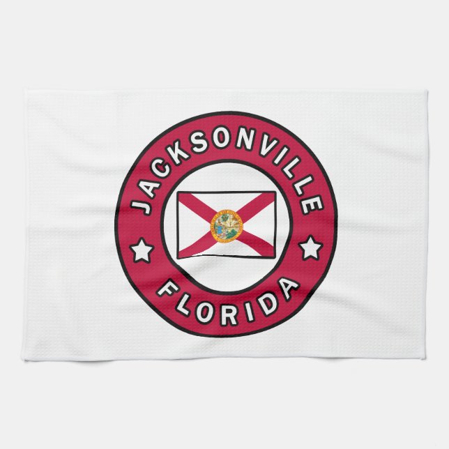 Jacksonville Florida Tea Towel (Horizontal)
