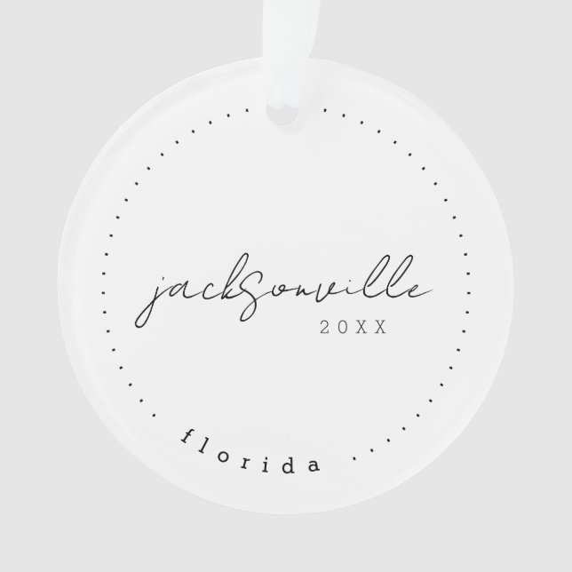 Jacksonville Florida Travel United States Simple Ornament (Front)