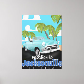 Jacksonville, Florida,USA vintage travel poster. Canvas Print