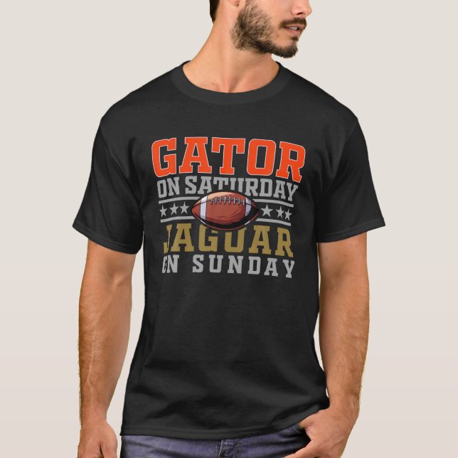 Jacksonville Gator On Saturday Jaguar On Sunday T-Shirt (Front)