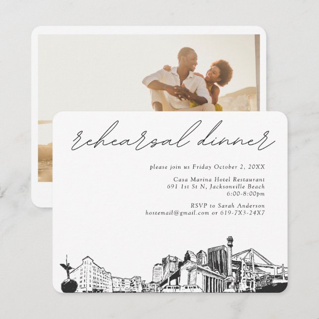 Jacksonville Rehearsal Invite Enclosure Card (Front/Back)