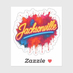 Jacksonville Retro Neon Street Art Design