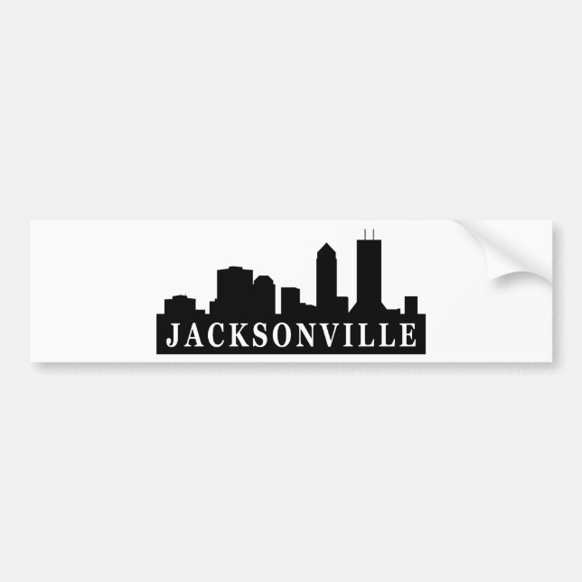 Jacksonville Skyline Bumper Sticker (Front)