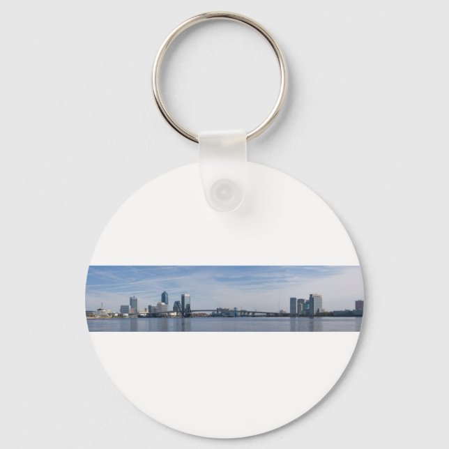 jacksonville skyline panoramic key ring (Front)