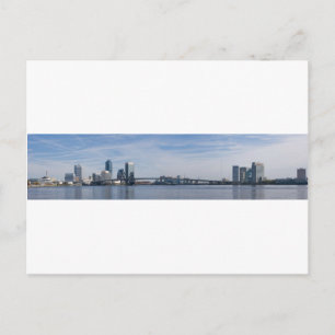 jacksonville skyline panoramic postcard