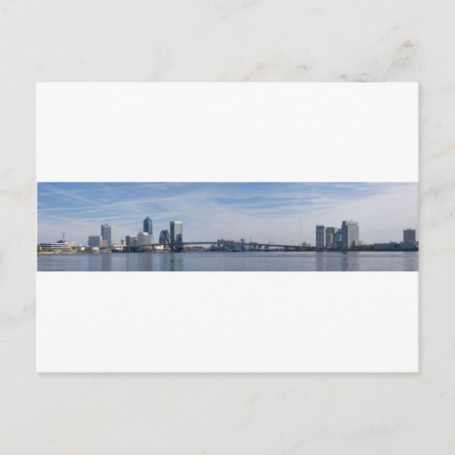 jacksonville skyline panoramic postcard (Front)