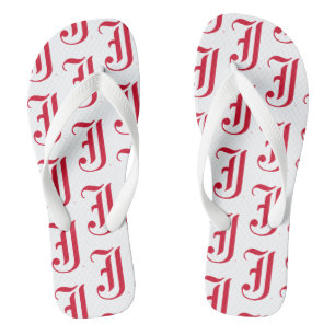 Jacksonville State University Classic JSU Letter Flip Flops