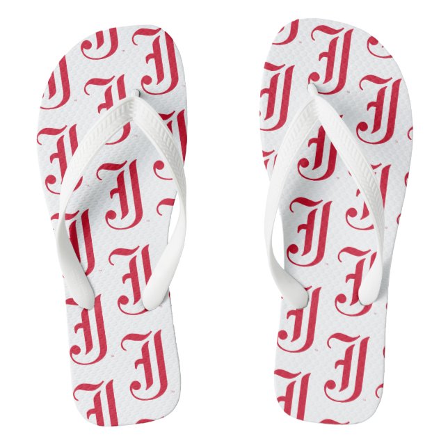 Jacksonville State University Classic JSU Letter Flip Flops (Footbed)