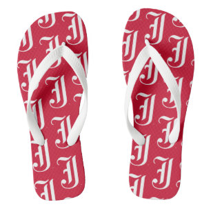 Jacksonville State University Classic JSU Letter Flip Flops