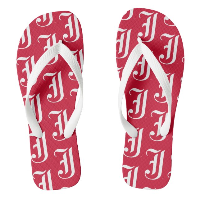 Jacksonville State University Classic JSU Letter Flip Flops (Footbed)