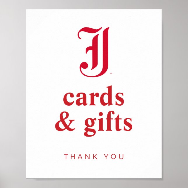 Jacksonville State University Classic JSU Letter Poster (Front)