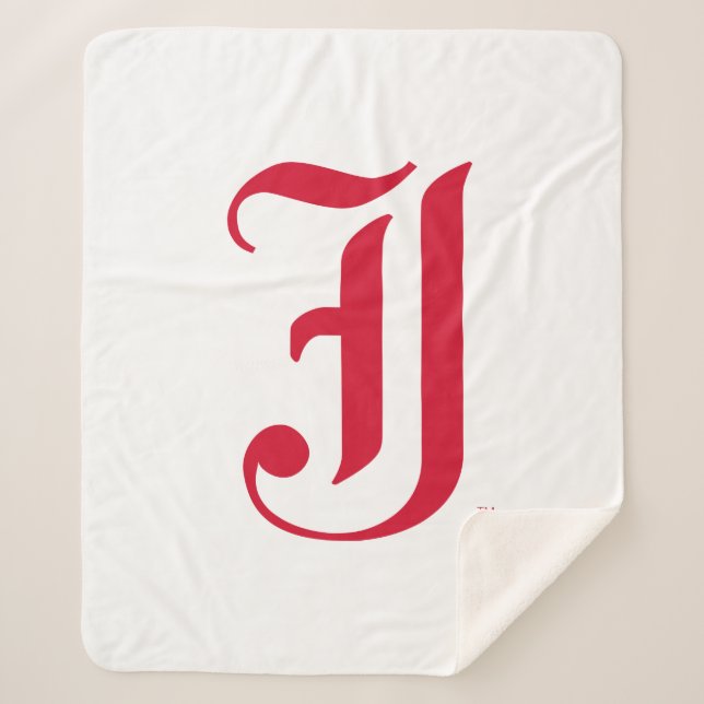 Jacksonville State University Classic JSU Letter Sherpa Blanket (Front)