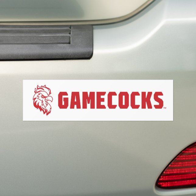 Jacksonville State University Gamecocks Red Eagle Bumper Sticker (On Car)