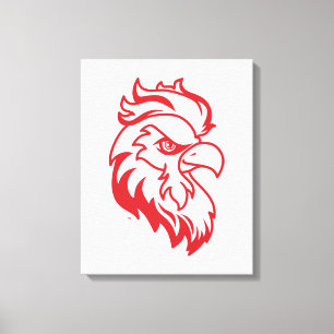 Jacksonville State University Gamecocks Red Eagle Canvas Print