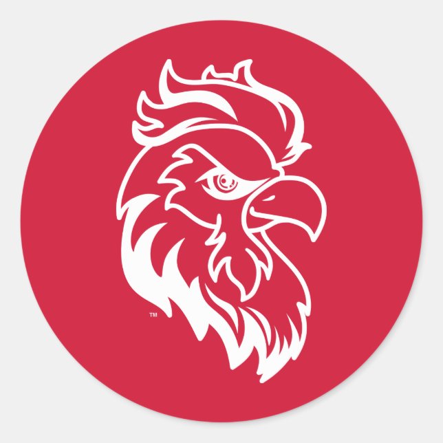 Jacksonville State University Gamecocks Red Eagle Classic Round Sticker (Front)