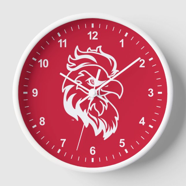 Jacksonville State University Gamecocks Red Eagle Clock (Front)