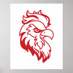 Jacksonville State University Gamecocks Red Eagle Poster