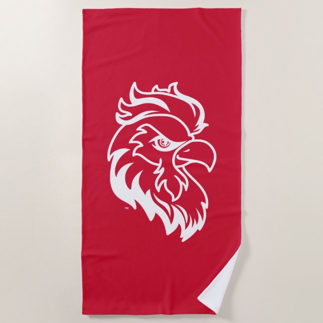 Jacksonville State University Gamecocks Red gameco Beach Towel (Front)