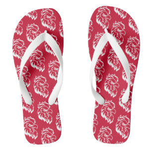 Jacksonville State University Gamecocks Red gameco Flip Flops
