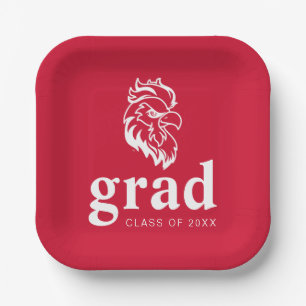 Jacksonville State University Gamecocks Red gameco Paper Plate