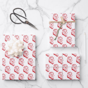 Jacksonville State University Gamecocks Red gameco Wrapping Paper Sheet