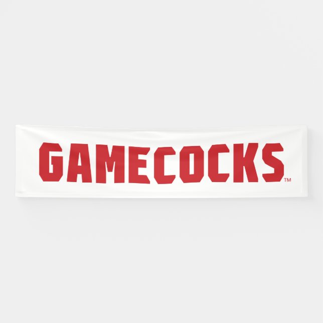 Jacksonville State University Gamecocks Red Logo Banner (Horizontal)
