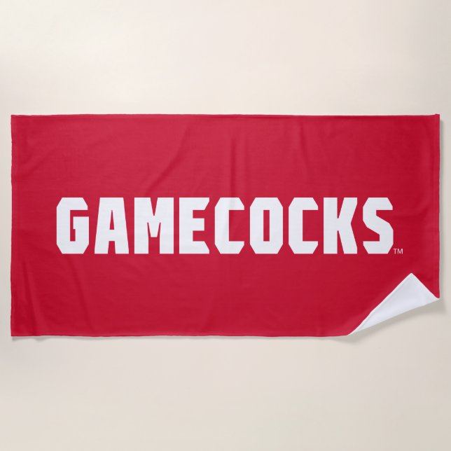 Jacksonville State University Gamecocks Red Logo Beach Towel (Front)