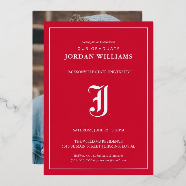 Jacksonville State University Graduation (Front/Back)