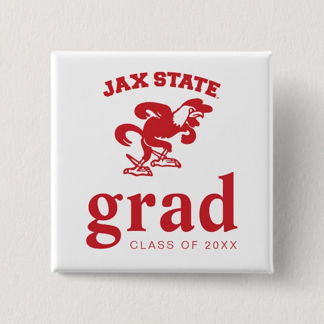 Jacksonville State University Graduation 15 Cm Square Badge (Front)